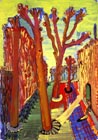 "Trees in Spring" from series "Landscape"
Graphics.  Olena Pryduvalova - Ukrainian Artist. Virtual Art Gallery. Property of the author
(Paper, gouache)