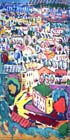 "5" from series "The clouds above city"
Painting.  Olena Pryduvalova - Ukrainian Artist. Virtual Art Gallery. Property of the author
(Acryl on canvas)